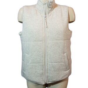Thread & Supply Beige Quilted Puffer Vest Size Medium